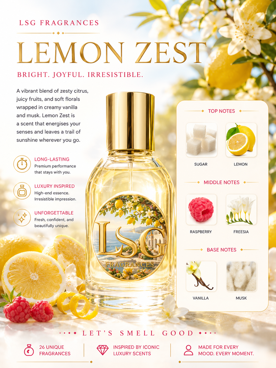 LSG Fragrances- Lemon Zest 30ml extrait