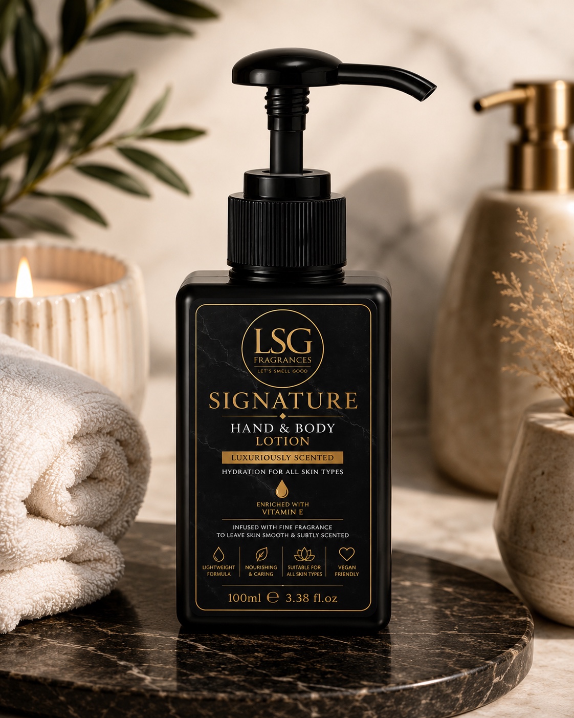 LSG Signature Hand and Body Lotion 100ml pump bottle